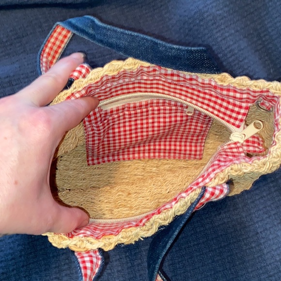 VINTAGE Tommy Hilfiger Small, natural straw Purse - Picture 6 of 7
